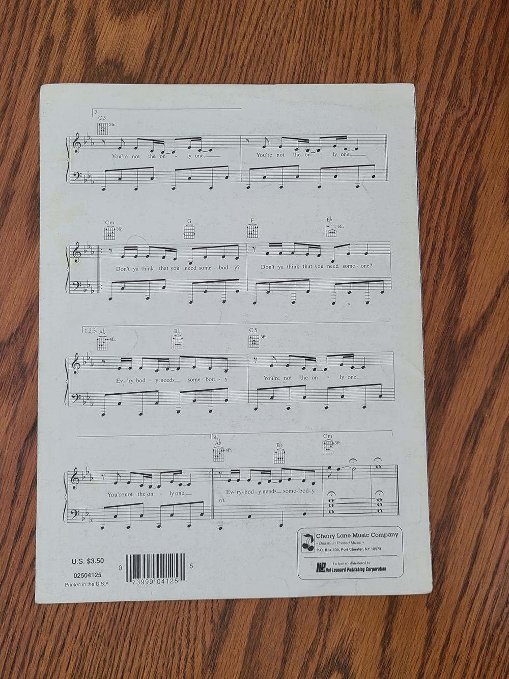 Collectible - Guns N' Roses "November Rain" Sheet Music - Picture 2 of 4